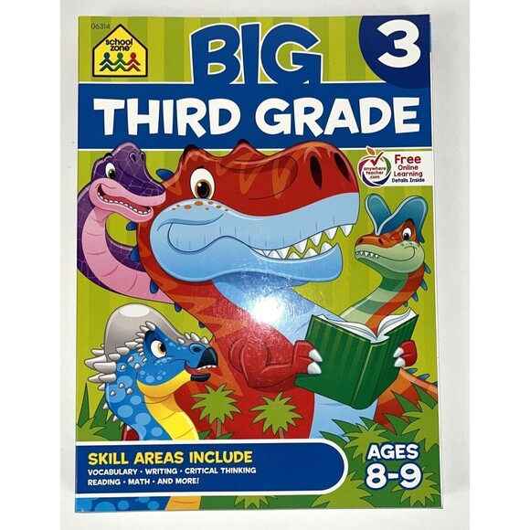 School Zone - Big Third Grade Workbook - 320 Pages Ages 8 to 9 3rd Grade Read... - Picture 1 of 13